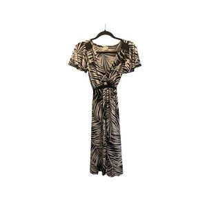 Georgiou studio Black white Empire Waist Dress Fit/Flair  Size XS vintage Y2K‎